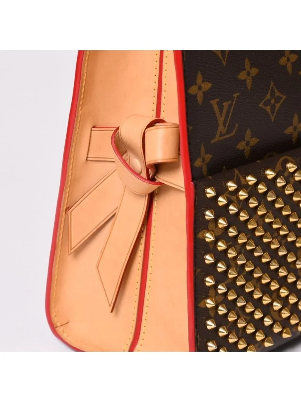 Louis Vuitton Christian Louboutin Iconoclast Handbag Calf Hair Gold